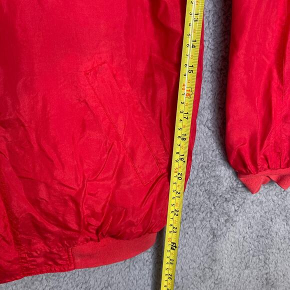 Vintage Hawaii Jacket Mens Medium Red Aloha Full Zip Lightweight Windbreaker - Picture 3 of 13